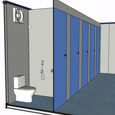 Free modern public toilet