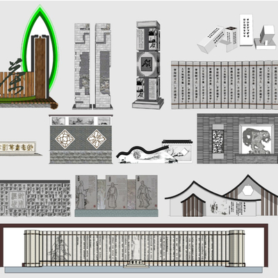 Chinese-style relief wall culture wall