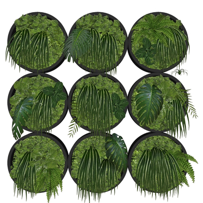 Modern Green Planting Round Wall Decoration