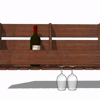 Modern solid wood wine rack free