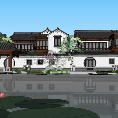 Appearance of Chinese-style townhouse