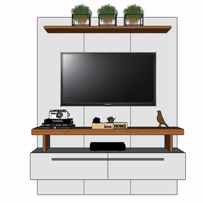 modern solid wood TV cabinet free