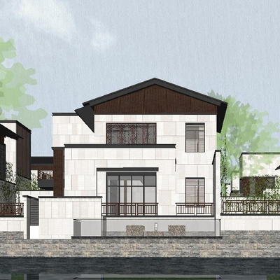 Appearance of Chinese-style townhouse