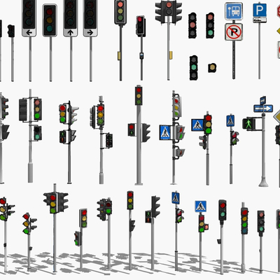 Modern Traffic Signal Signs