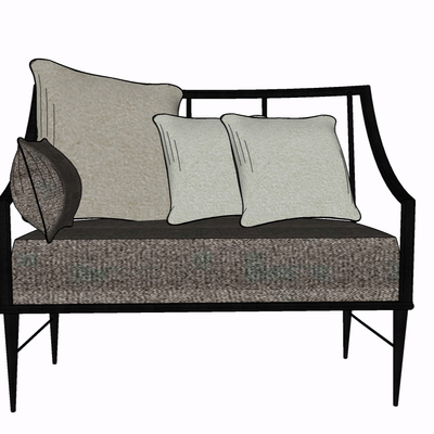 Modern Fabric Single Sofa Free