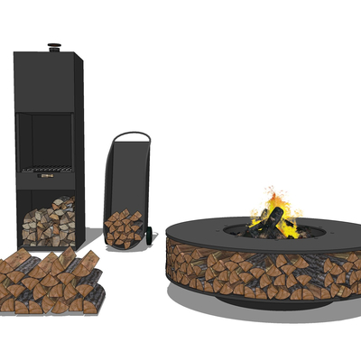 Modern wood burning stove