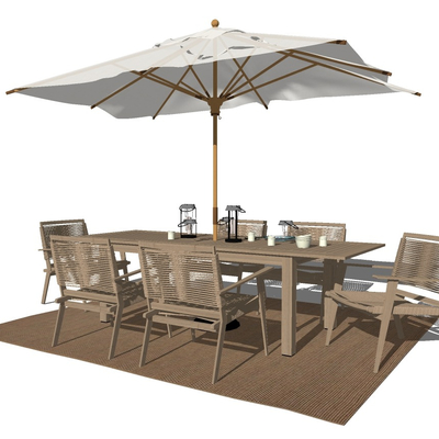 Neo-Chinese Style Outdoor Leisure Tables and Chairs