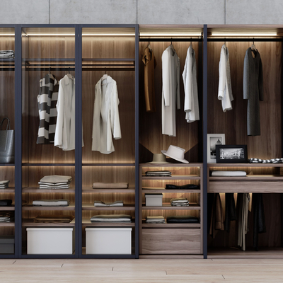 Modern solid wood wardrobe