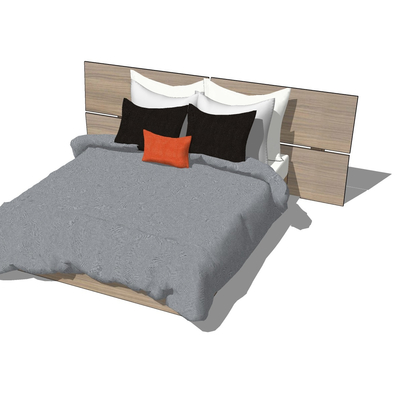 Modern fabric double bed free