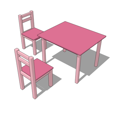 Modern solid wood children table and chair free