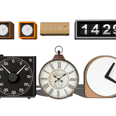 Modern clock alarm clock combination