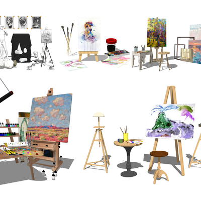 Modern drawing board easel plaster image