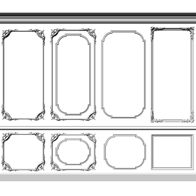 European style plaster line Panel