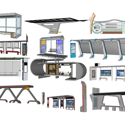 Modern Bus Station Gazebo