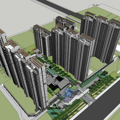 A bird's-eye view of modern residential planning