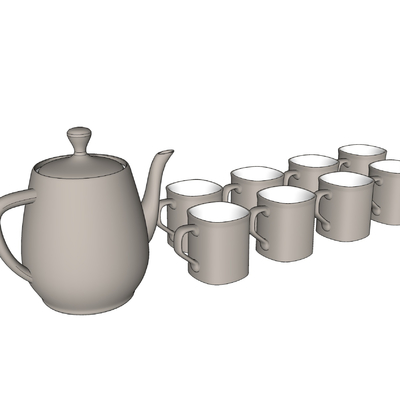 Modern ceramic teapot teacup combination