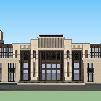 Neoclassical Style club building appearance