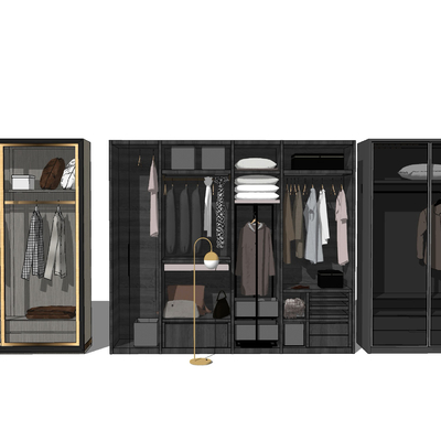 Modern solid wood wardrobe