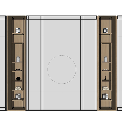 New Chinese-style Solid Wood Decorative Cabinet