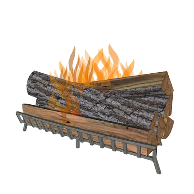 Natural wind firewood bonfire