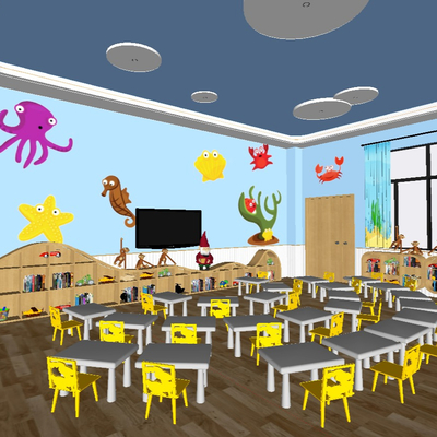 Modern Kindergarten Activity Room