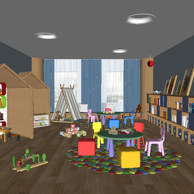 Modern Kindergarten Activity Room