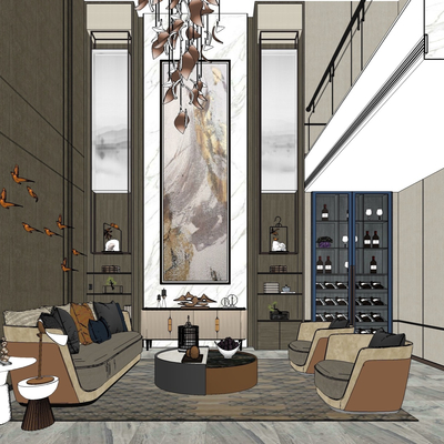 Modern Affordable Luxury Style Villa Lobby