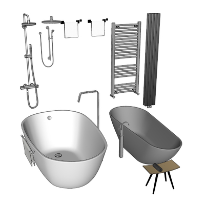 Modern shower bathtub