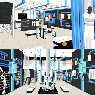 Modern Clothing Store Shoe Store