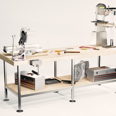 Modern cutting machine workbench