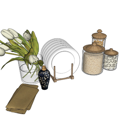 Modern Dinner Plate Jar Vase Ornaments