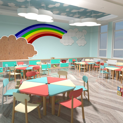 Modern Kindergarten Classroom