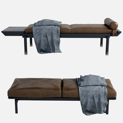 Modern Leather Bed End Stool