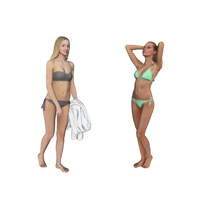 modern swimsuit woman