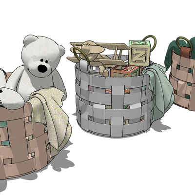 Modern children's toy storage basket