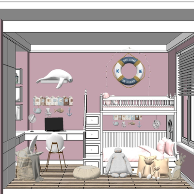 Mediterranean kids Bedroom