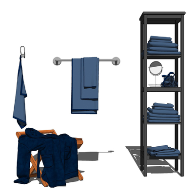 Modern bathroom rack towel