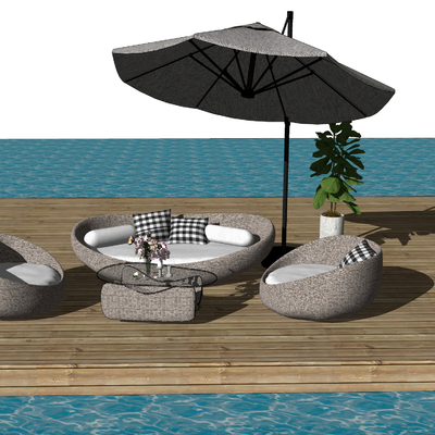 Modern Outdoor Rattan Leisure Sofa