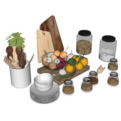 Modern tableware seasonings jar fruit combination