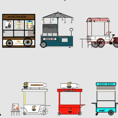 Modern fast food truck