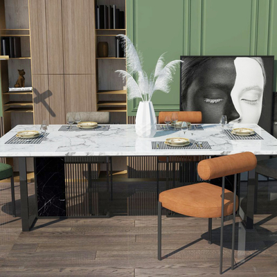 Modern Affordable Luxury Style Dining Table and Chair