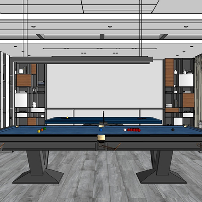 Modern Entertainment Room Billiards Room