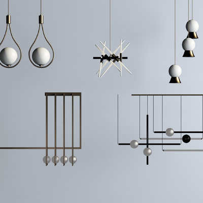 Modern metal chandelier