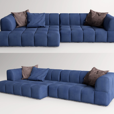 Modern fabric multi-person sofa