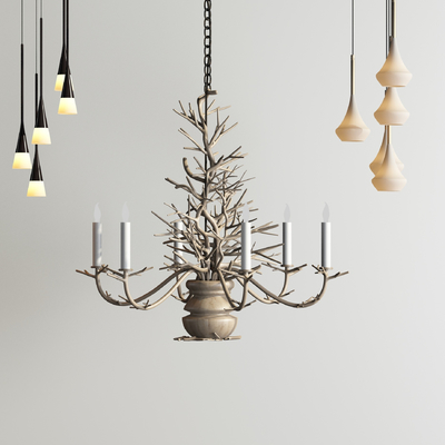 Modern metal chandelier