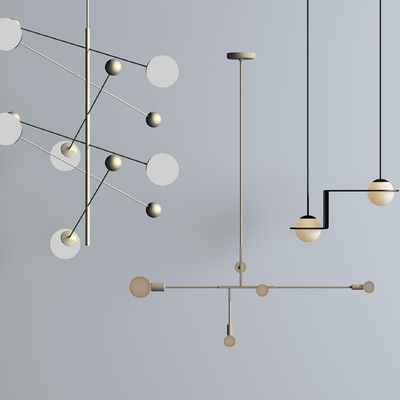 Modern metal chandelier