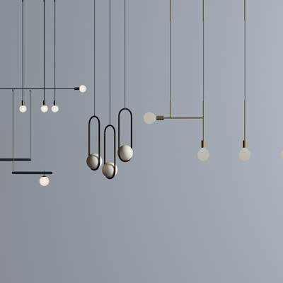 Modern metal chandelier