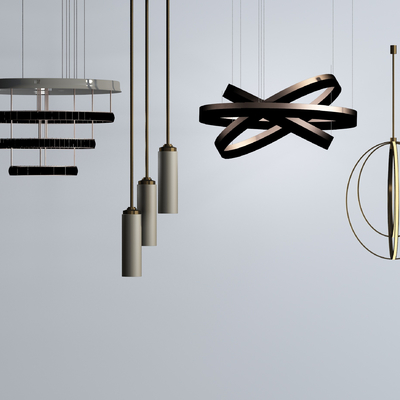 Modern metal chandelier