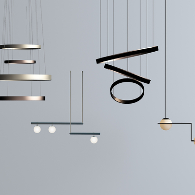 Modern metal chandelier