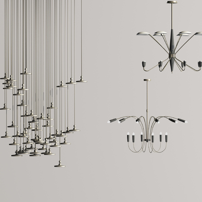 Modern metal chandelier